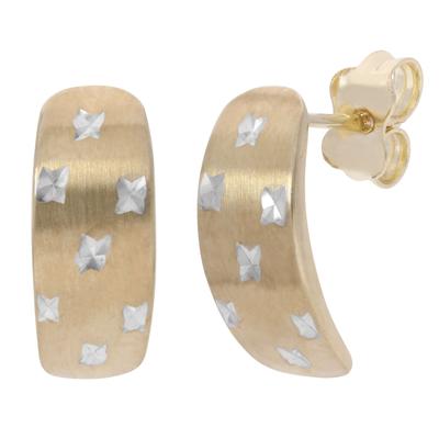 Paar Ohrstecker VIVANCE "bicolor", gelb (gelbgold 375), Ohrringe, Damen, Gelbgold 375, rhodiniert und diamantiert Image