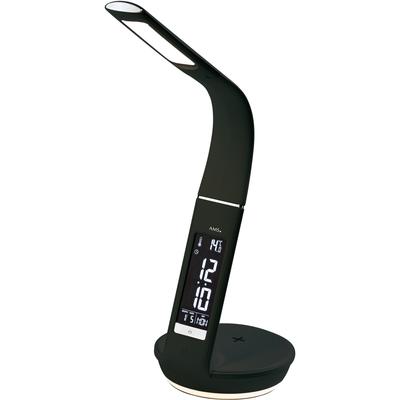 Quarzwecker AMS "T1305", schwarz-weiß (weiß, schwarz), Wecker, Digitalwecker, Ladestation,LED,Wohnzimmer,Esszimmer,Schlafzimmer,Büro Image