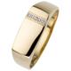 Fingerring JOBO Fingerringe Gr. 62, Gelbgold 585-Diamanten, gelb (gelbgold 585) Herren Goldringe