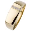 Fingerring JOBO Gr. 66, gelb (gelbgold 585), Fingerringe, Herren, 66, Gelbgold 585-Diamanten, Gelbgold 585, Diamanten, 585 Gold mit Diamant