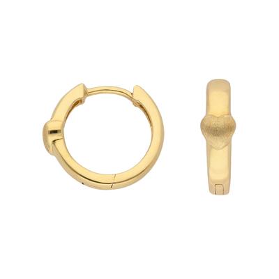 Paar Ohrhänger ADELIA´S "333 Gold Ohrringe Creolen Herz Ø 14 mm", gold, Ohrringe, Damen, Damen, Gelbgold 333, Goldschmuc