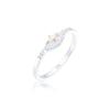 Verlobungsring ELLI "Elli Ring Vintage Design Zirkonia Marquise Opal 925er Silber" Gr. 54, silber, Fingerringe, Damen, 54mm, Silber 925 (Sterlingsilber), 1.3mm