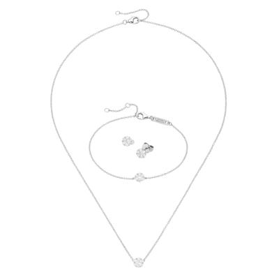 Schmuckset "Schmuckset 3-teilig mit Zirkonia, Silber 925", silber, GIORGIO MARTELLO MILANO, Schmuck-Sets, Damen, Onesize, Silber 925 (Sterlingsilber) Image