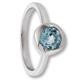 Silberring ONE ELEMENT "Blau Topas Ring aus 925 Silber" Fingerringe Gr. 50, Silber 925 (Sterlingsilber), silberfarben (silber) Damen Fingerringe