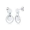 Paar Ohrstecker ELLI "Kreis Rund Geo Trend Hippie 925 Silber", silber, Ohrringe, Damen, OneSize, ohne Stein, Silber 925 (Sterlingsilber)