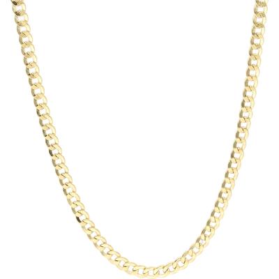 Panzerkette LUIGI MERANO "glanz, Gold 375" Gr. 45, gold, Halsketten, Damen, 45cm, Gelbgold 375