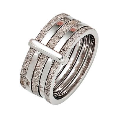 Silberring JOBO Gr. 64, silber (silber 925), Fingerringe, Damen, 64, Silber 925 (Sterlingsilber), breit 925 Silber Image