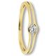 Goldring ONE ELEMENT "Zirkonia Ring aus 333 Gelbgold" Fingerringe Gr. 59, mit Zirkonia, Gelbgold 333, goldfarben (gold) Damen Fingerringe