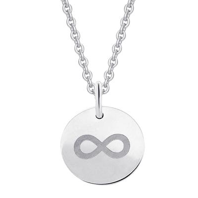 Ketten-Anhänger ONE ELEMENT "unendlich Anhänger aus 333 Weißgold Ø 11,0 mm", silber, Schmuckanhänger, Damen, Weißgold 333-Gold, Weißgold 333, Gold, Damen Gold Schmuck unendlich