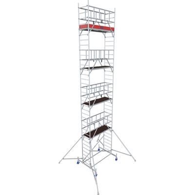 Fahrgerüst KRAUSE "ProTec", grau (aluminiumfarben), B:185cm H:945cm L:225cm, Aluminium, Gerüste, Arbeitshöhe: 10,3 Meter