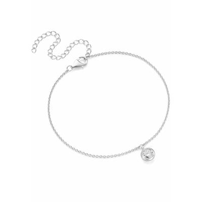 Fußkette FIRETTI "Schmuck Geschenk Silber 925 Körperschmuck Ankerkette", silber (silber, 925, weiß), Fußkettchen, Silber