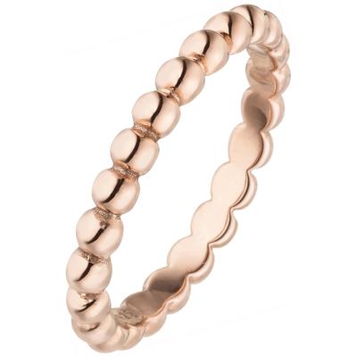 Fingerring JOBO "Kugel" Gr. 52, rosa (roségoldfarben), Fingerringe, Damen, 52, Silber 925 (Sterlingsilber), 925 Silber roségold vergoldet Image