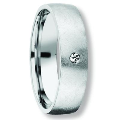 Silberring ONE ELEMENT "Zirkonia Freundschaft Partner Ring aus 925 Silber" Gr. 53, silber, Fingerringe, Damen, 53, Silbe