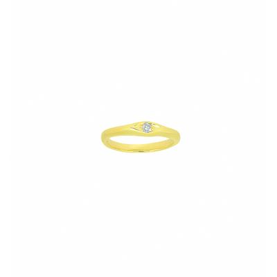 Ketten-Anhänger ADELIA´S "Damen 585 Gold Anhänger Taufring mit Diamant Ø 10,1 mm", gold, Schmuckanhänger, Damen, Damen, 0,01 ct VVS = sehr sehr kleine Einschlüsse, Gelbgold 585-Gold-Diamanten, Gelbgold 585, Gold, Diamanten, mit Diamant Goldschmuck...