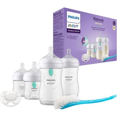 Babyflasche PHILIPS AVENT "Natural Response Flaschen-Set Air-Free Ventil SCD657/11" Trinkflaschen Gr. 125 ml, farblos (.) Baby Babyflaschen