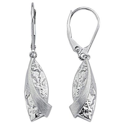 Paar Ohrhänger JOBO, silber (silber 925), Ohrringe, Damen, Silber 925 (Sterlingsilber), gehämmert 925 Silber Image