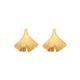 Paar Ohrhänger ADELIA´S "375 Gold Ohrringe Ohrstecker Ginkoblatt" Gr. Damen, Gelbgold 375, goldfarben (gold) Damen Ohrhänger