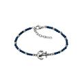 Armband FIRETTI "Schmuck Geschenk Armschmuck Armkette Fantasiekette "Anker"" Armbänder Gr. Edelstahl, blau (edelstahlfarben, blau, blau) Damen Armbänder Silber