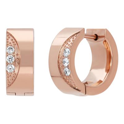 Paar Creolen TITANIA "Ohrringe", rosa (roségoldfarben), Ohrringe, Damen, Titan Image