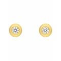 Paar Ohrhänger ADELIA´S "585 Gold Ohrringe Ohrstecker mit Diamant Brillant Ø 4,2 mm" Gr. Damen, 0,07 ct VVS = sehr sehr kleine Einschlüsse, Gelbgold 585, goldfarben (gold) Damen Ohrhänger
