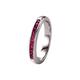 Silberring GIORGIO MARTELLO MILANO "mit fuchsia Zirkonia, Silber 925" Fingerringe Gr. 58, Silber 925 (Sterlingsilber), pink Damen Fingerringe