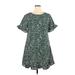 LS Fashion Casual Dress - Mini Crew Neck Short sleeves: Green Dresses - New - Women's Size X-Large