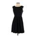 Elle Casual Dress - Mini: Black Tweed Dresses - Women's Size 2