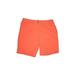 Lands' End Shorts: Orange Solid Mid-Length Bottoms - Women's Size X-Large - Stonewash