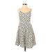 Old Navy Casual Dress - Fit & Flare: Ivory Leopard Print Dresses - Women's Size X-Small Petite