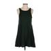 H&M Casual Dress - A-Line: Green Solid Dresses - Women's Size X-Small