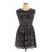 City Triangles Casual Dress - A-Line: Black Marled Dresses - New - Women's Size X-Large