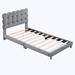 Red Barrel Studio® Sanno Platform Storage Bed Upholstered/Velvet, Solid Wood in Gray | 36.6 H x 47.1 W x 80.8 D in | Wayfair