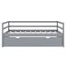 Wildon Home® Deshondra Twin Size Wood Daybed w/ Twin Size Trundle Wood in Gray | 30 H x 42.5 W x 79.3 D in | Wayfair