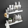 Rebrilliant 2-Pack Shower Caddy, Separable Shower Organizer w/ Hooks, Used for Bathroom & Kitchen () in Black | 2.5 H x 4.3 W x 11.6 D in | Wayfair