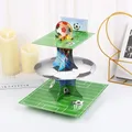 Support de gâteau Chi à thème football T1 pour garçon présentoir à dessert à 3 niveaux décoration