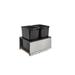 Rev-A-Shelf Legrabox Pull Out Double Waste/Trash Container w/ Soft Close Wood in Black | 8.75 Gallons | Wayfair 5LB-1835SSBL-218