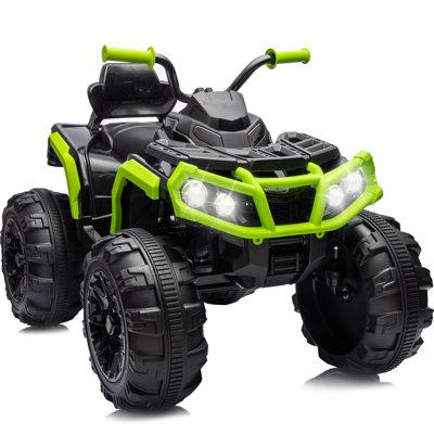 Hikiddo kids ATV 4 Wheeler, 24V Electric ATV Ride-On Toy w/Bluetooth, 400W Motor | 29.5 H x 26 W x 39.5 D in | Wayfair HKBD906USGR1-TK4X1171
