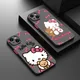 Sanurgente Cartoon Hello Kitty Coque de téléphone conviviale rée translucide coque pour iPhone 15