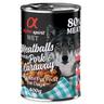 alpha spirit Dog Meatballs 6 x 400 g umido per cane - Maiale & Cumino