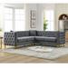 Classic Chesterfield Velvet Corner Sofa Covers, L-Shaped Sectional Couch, 5-Seater Corner Sofas