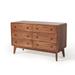 Mid-Century Modern 6 Drawer Walnut Dresser