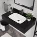 Vicenza 36'' Wall Mount Sink In Black Marquina - 35.45" x 19.7" 7.9"
