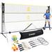 Patiassy 17 ft Portable Height Adjustable Badminton Pickleball Volleyball Net Set