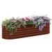 Outsunny 6.4' x 2' x 1.4' Galvanized Raised Garden Bed Kit, Outdoor Metal Elevated Planter Box with Safety Edging