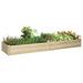 Outsunny 96" x 24" x 10" Wooden Raised Garden Bed Kit, Elevated Planter with 2 Boxes, Self Draining Bottom and Liner