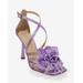 Boston Proper - Lavender Purple - Floral Strappy Heel - 6.0