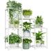 Plant Stand Indoor Plant Shelf Outdoor Wood Tiered Plant Rack - A-Square