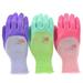 G & F Products Microfoam Women Garden Gloves, 3 Pairs - ONE SIZE