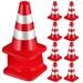 OUNONA 12pcs Tiny Traffic Cones Signs Mini Traffic Cones Models Plastic Toys Traffic Cones