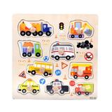 GBSELL Puzzles Clearance 9 Piece Wooden Transportation Puzzle Early Learning Kids Kids Toys B
